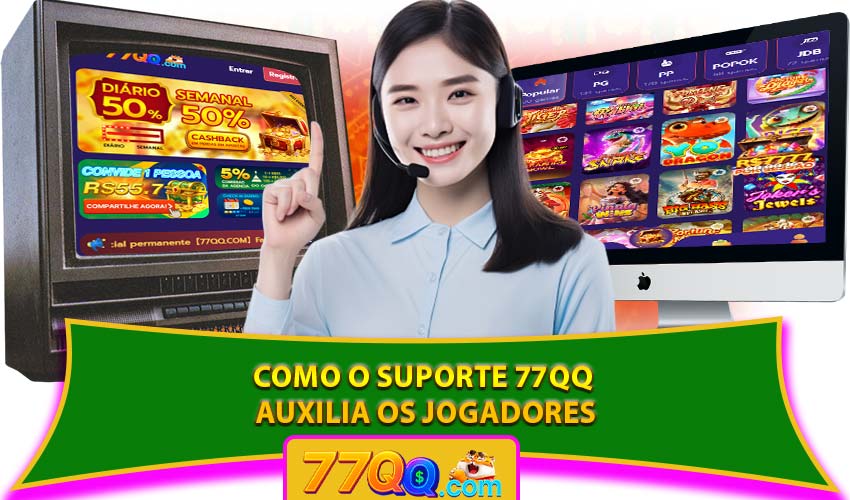 Como o Suporte 77qq auxilia os jogadores